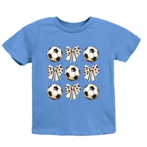 The Juniper Shop Soccer Ball Bows Stacked Youth Short Sleeve Tee - 1 of 4