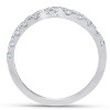 Pompeii3 1/3ct Curved Diamond Wedding Guard Ring 14K White Gold - 2 of 4
