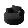 50" Corduroy Upholstered Modern Single Sleeper Chair with Backrest Pillow and No Assembly Required - 3 of 4