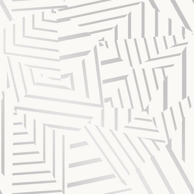 Tempaper Dazzle Self-Adhesive Removable Wallpaper White/Silver