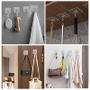 LunaLulinlk 40pcs Self-Adhesive Wall Hooks Heavy Duty Reusable Hangers, Transparent - 2 of 4