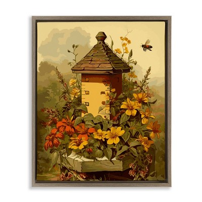 Stupell Industries Bees & Floral Architecture, 25" x 31"