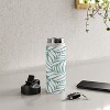 Heather Dutton Flowing Leaves Seafoam Water Bottle - Society6 - 4 of 4