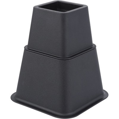 Heavy Duty Black Adjustable Bed and Furniture Risers Set