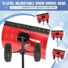 Heavy Duty Snow Shovel with Wheels, Ergonomic Snow Pusher for Driveways, Adjustable Angle & Height Handle for Efficient Snow Removal - 3 of 4