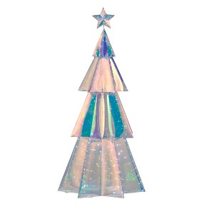 Christmas Prismatic Iridescent Christmas  Tree 45", LED lights - 1 of 4