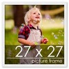 PosterPalooza | Square Classic Modern White Picture Frame - UV Acrylic, Foam Board Backing, Hanging Hardware - 2 of 4