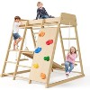 COZONY 8-in-1 Wooden Climber Playset for Kids, Indoor Outdoor Jungle Gym with Slide and Swing for Toddlers and Children - 2 of 4