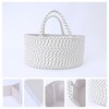 Unique Bargains Woven Handcrafted Odorless Cotton Rope Storage Basket - 3 of 4