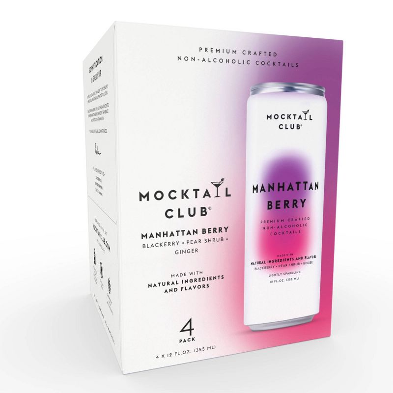 Mocktail Club Non-Alcoholic Manhattan Berry - 4pk/12 fl oz Cans, 3 of 6
