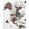 HomeRoots 35" X 59" Brown and Beige Wood World Map Hanging Dimensional Sculpture - 3 of 4