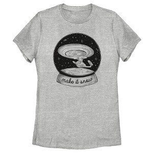 Women's Star Trek: The Next Generation USS Enterprise Captain Picard Make It Snow T-Shirt - 1 of 4