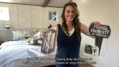 Heavy-Duty Black and White Aluminum Private Property Sign