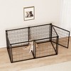 63" Dog Crate Dog Kennel for Small Medium Dogs, Puppy Playpen with Top, Indoor Pet Cage for Home Training, Black - Nertpow - 4 of 4