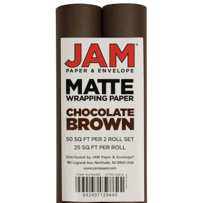 Chocolate Wrapping Paper - 25 Sq Ft: Matte Finish from JAM Paper Store