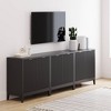 Nathan James Set of 3 Jasper Wood Fluted Console Table with Doors - 3 of 4