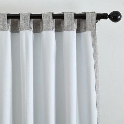 Gray Linen-Textured Blackout Pleated Window Panel