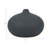 Ceramic Vase - Modern Decorative Textured Round Floral Vase for Home & Office - Casual Accent for Living Room, Bedroom & Desk - 5" Blue - 4 of 4