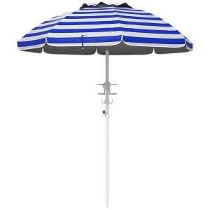 MOEPISY 5.7 ft Portable Beach Umbrella with Tilt - 1 of 4