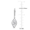 EVERLY JEWELRY | Sterling Silver 4/5 CT TGW DEW Created Moissanite Leverback Dangle Drop Earrings - 3 of 4