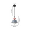 Rennnsan Terenelle 7"W 1-Light Globe Glass Modern Dimmable Pendant in Multicolored - 3 of 4