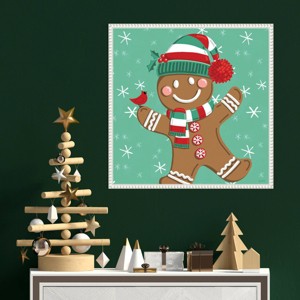 Amanti Art 22"x22" Festive Christmas II by Anne Tavoletti Framed Canvas Wall Art Print - 1 of 4