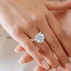 Pompeii3 Certified 7 1/4Ct Diamond Engagement Side Halo Ring 14k Gold or Pt Lab Created - 4 of 4