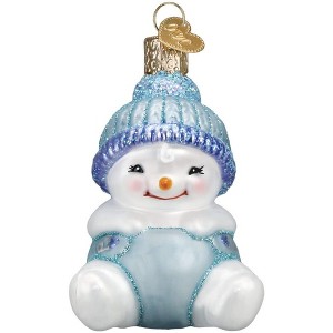 Old World Christmas Blown Glass Ornament for Christmas Tree, Snow Baby Boy - 1 of 4