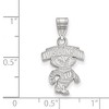 Black Bow Jewelry Sterling Silver Wisconsin Badgers NCAA Medium Pendant - 2 of 3