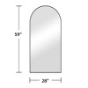 PexFix Full Length Arched Free Standing Body Mirror, Metal Framed Wall Mirror, Large Floor Mirror in Black - 3 of 4