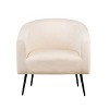 Nordlys Metal and Velvet Lounge Chair Modern Design Style Upholstery Living Room - 2 of 4