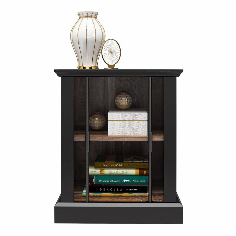 Hoffman Two Toned Rustic End Table with 2 Open Shelves Black and Walnut - Room &#38; Joy, 6 of 14