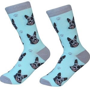 E & S Pet 15.25 In Australian Cattle Dog Premium Quality Crew Socks - 1 of 3