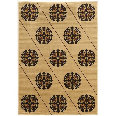 5'x7' Elegance Armor Rug Brown/Beige - Linon