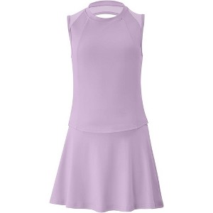 Girls Tennis Golf Outfit Sleeveless Tank Top and Skorts Set Sports Skirt Dress with Shorts 4-13Y - 1 of 4