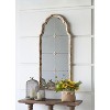 Vynxaria 22 in. Wx48 in. H Cream & Gold Arched Wall Mirror, Decorative Window Design for Living Room, Bathroom, Entryway" - 4 of 4