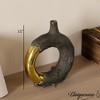 Uniquewise Resin Ring Vases Open Circle Design Contemporary Decorative Centerpiece Accent with Artistic Style - 4 of 4