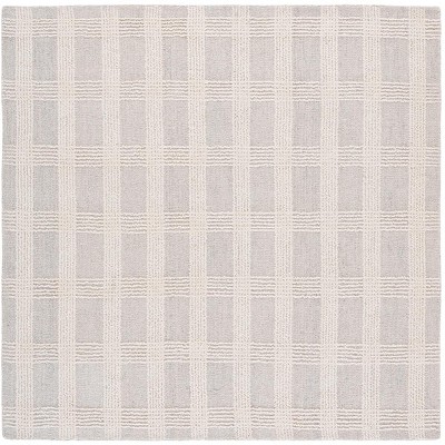Genre GRE208 Hand Tufted Indoor Area Rug - Silver/Ivory - 6'x6