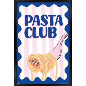 Trends International Reinders: Food - Pasta Club in Blue and Pink Framed Wall Poster Prints - 1 of 4