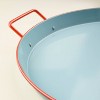Powder-Coated Metal Oval Serving Tray Blue/Orange - Hearth & Hand™ with Magnolia - 4 of 4