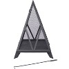 Sunnydaze Majestic Pyramid Steel Mesh Fire Pit - Black - image 3 of 4