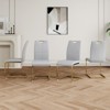 NicBex Modern Dining Chairs with Faux Leather Padded Seat,Armless Chairs with Chrome Metal Legs for Kitchen,Living Room - 2 of 4