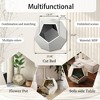 UPHA 26'' Modern MDF Pet Furniture Cat Carrier Side Table - 3 of 4
