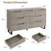 Dresser, Freestanding Horizontal Drawer with Storage, Wooden Closet Chest Storage - 2 of 4