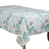 140" x 65" Polyester Leaf Print Tablecloth Green - Saro Lifestyle: Botanical Rectangle Tablecloths, Machine Washable - 3 of 4