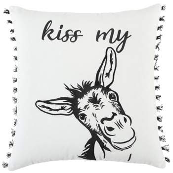 20"x20" Oversize 'Kiss my...' Poly Filled Square Throw Pillow - Rizzy Home