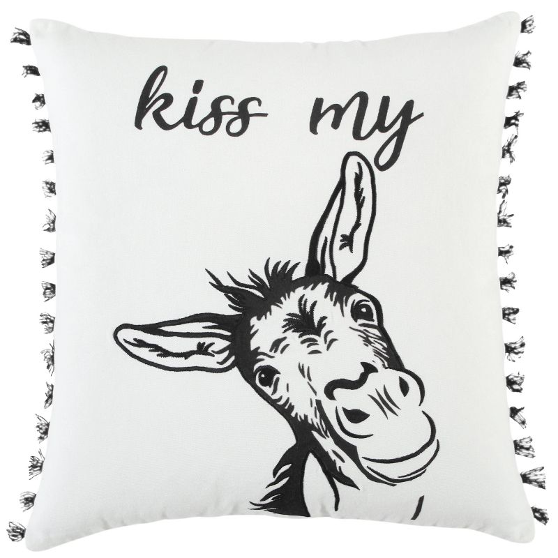 20&#34;x20&#34; Oversize &#39;Kiss my...&#39; Poly Filled Square Throw Pillow - Rizzy Home, 1 of 11