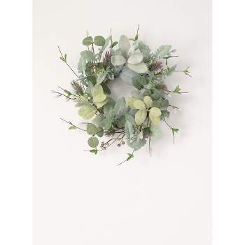 Sullivans Artificial Lambs Ear Willow Thistle Wreath
