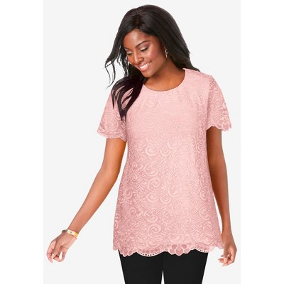 light pink lace shirt