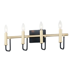 Maxim Lighting Sullivan 4 - Light Vanity in  Black/Gold - 1 of 4